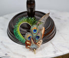 UK Hand Made Xtra Large Pheasant and peacock feather brooch Cone tip hat pin (I)
