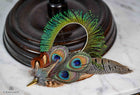 UK Hand Made Xtra Large Pheasant and peacock feather brooch Cone tip hat pin (I)