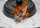 UK Hand Made Xtra Large Pheasant feather hat pin Cone tip (A)