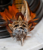 UK Hand Made Xtra Large Pheasant feather hat pin Cone tip (A)