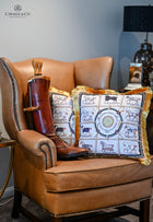 Luxury Velvet Equestrian Cushion including duck feather insert 40cm x40cm