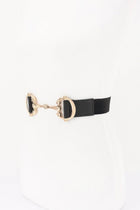 Equestrian Horse bit Stretch Belt Black & Tan
