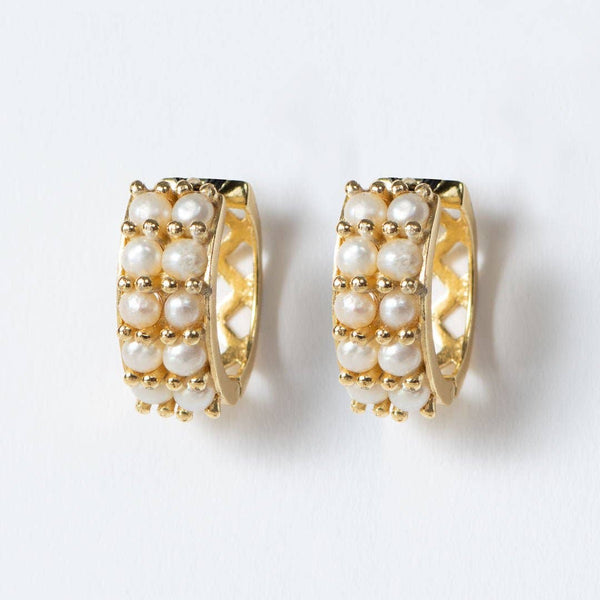 Prism - Pearl Pave Horseshoe Earring