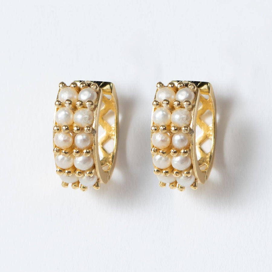 Prism - Pearl Pave Horseshoe Earring