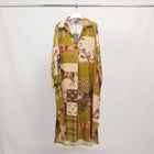 Equestrian print shirt dresses in viscose and silk -Made in Italy