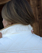 Huntley Quilted Vest: Off-White