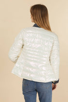 Metallic and Denim Jean jacket: Navy Blue