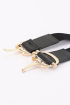 Equestrian Horse bit Stretch Belt Black & Tan