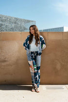 Horse print jacket in silk viscose KD8772VS-2: Brown