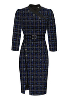 Tweed Tailored Plaid Dress