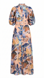 Harriet Floral Long Dress – Pink | White Sandstorm