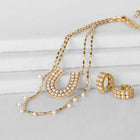 Prism - Pearl Pave Horseshoe Earring