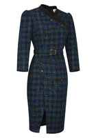 Tweed Tailored Plaid Dress