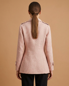 Wool Blend Blush Pink Moto Elegant Coat