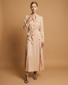 Maxi Shirt Dress - Champagne