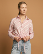 Secretariat Poplin Shirt - Horsebit (Dusty Rose)