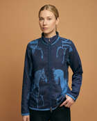 Equestrian Blue / Black Trotter Reversible Zipper Sweater