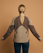 Giddy Up Zipper Sweater Reversible - Brown