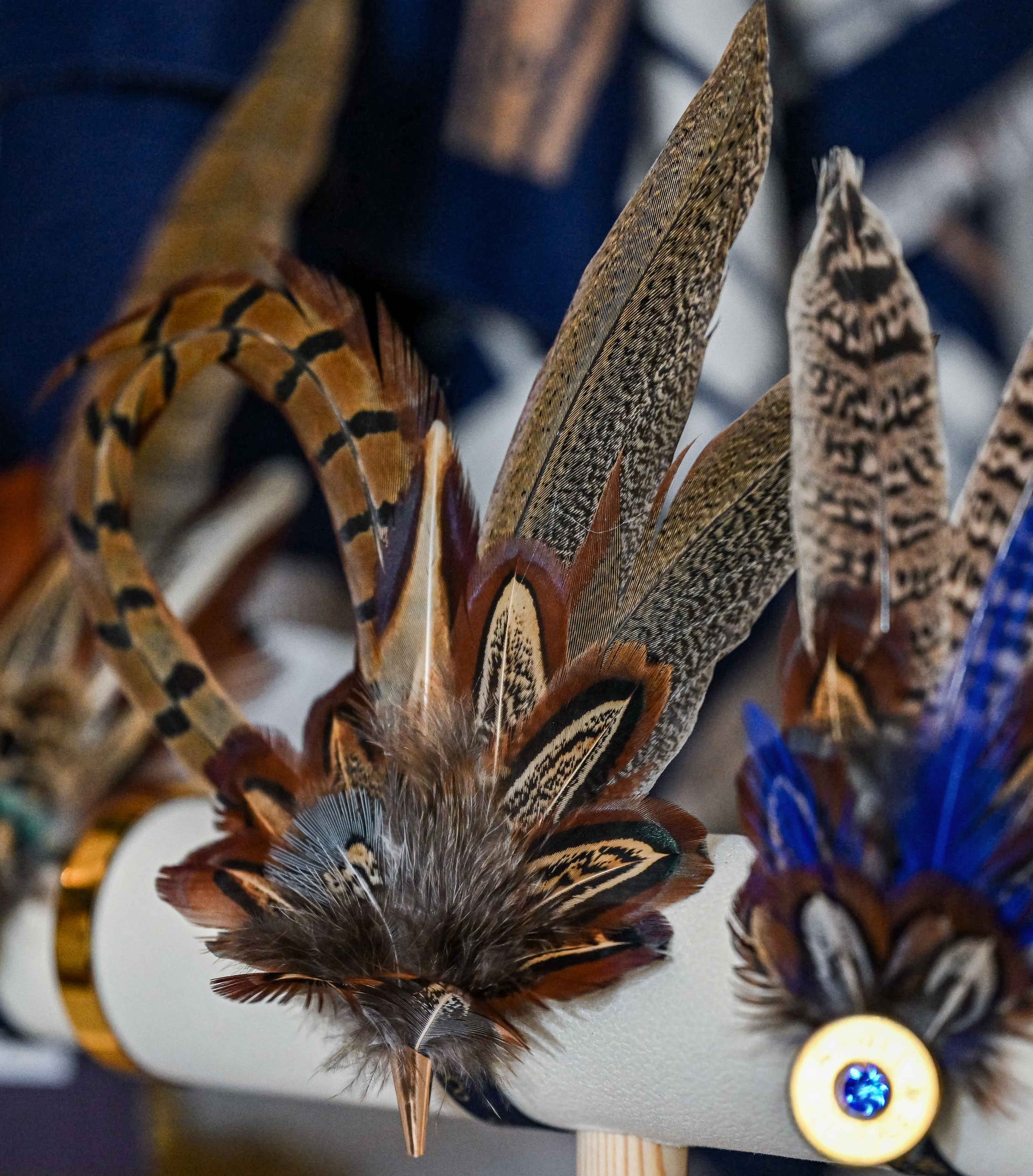 Cavalle & Co full stall display with hats, wraps, feathers and accessories